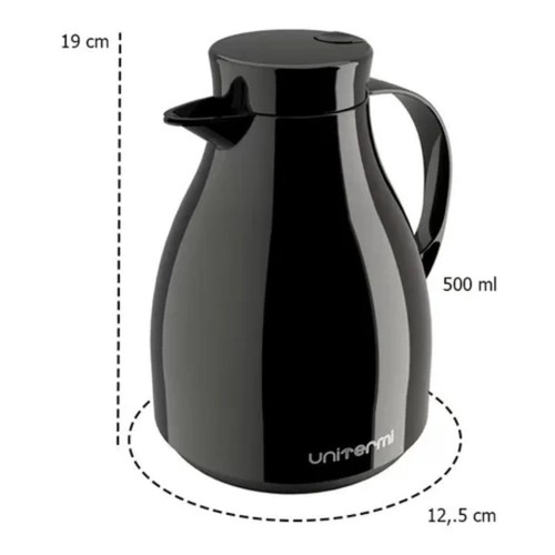 Bule Térmico Unitermi Paris 500ML com Gatilho Preto 02