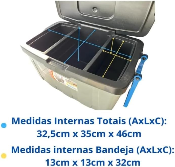 Caixa Térmica Antares 54 Litros com Rodas e Divisórias 05