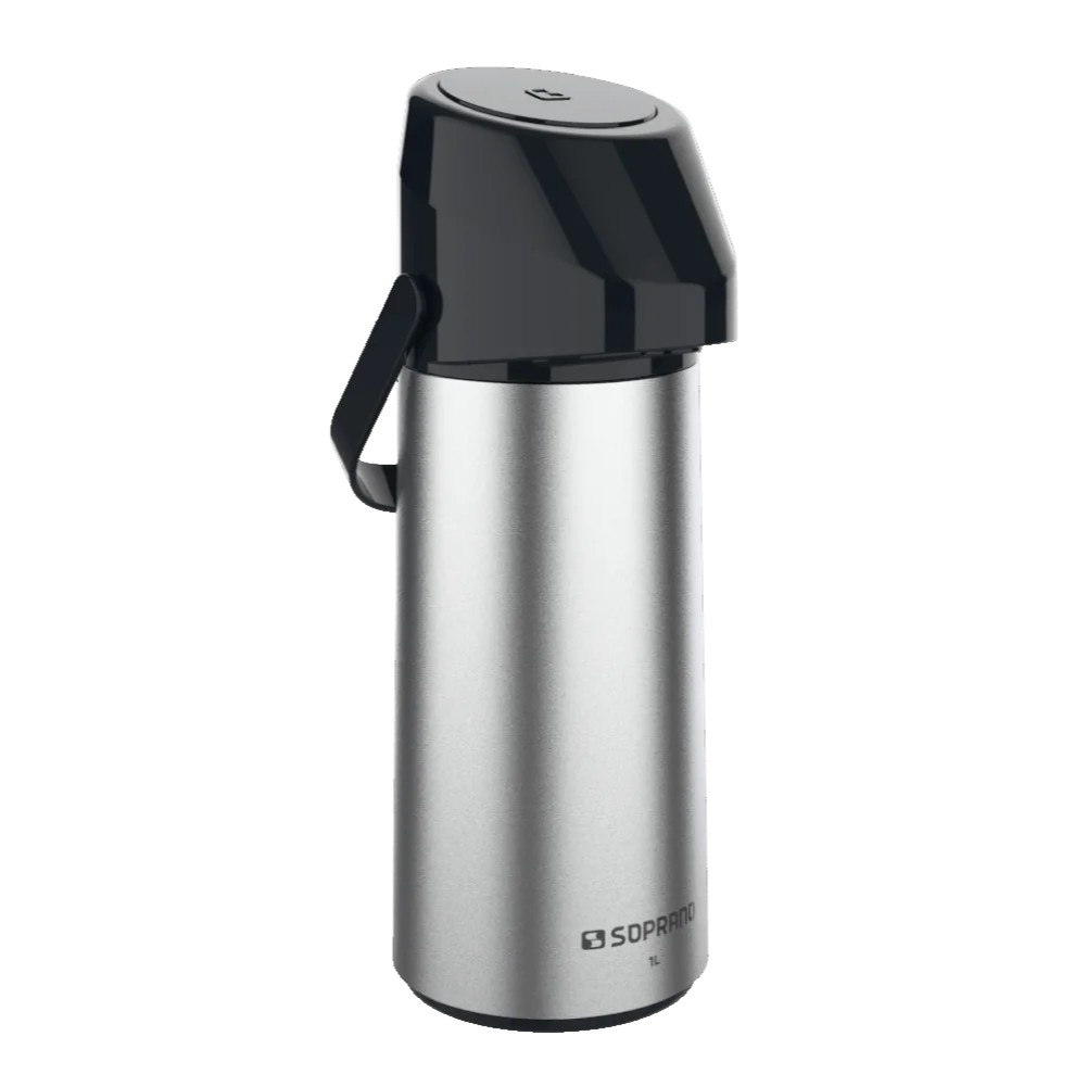 Garrafa Térmica Soprano Rubi 1 Litro Aço Inox